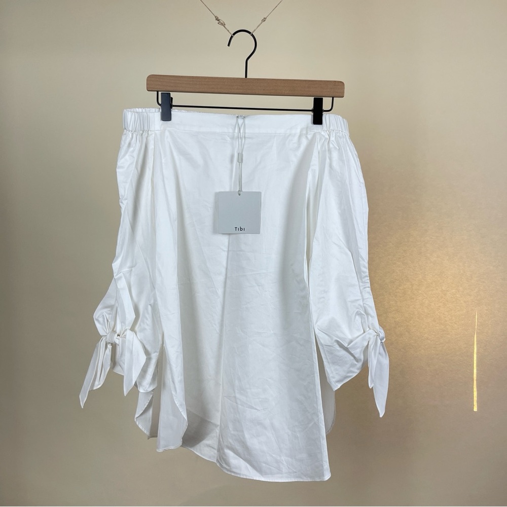 NWT Tibi Off the Shoulder Cotton Tunic in White - Picture 5 of 9